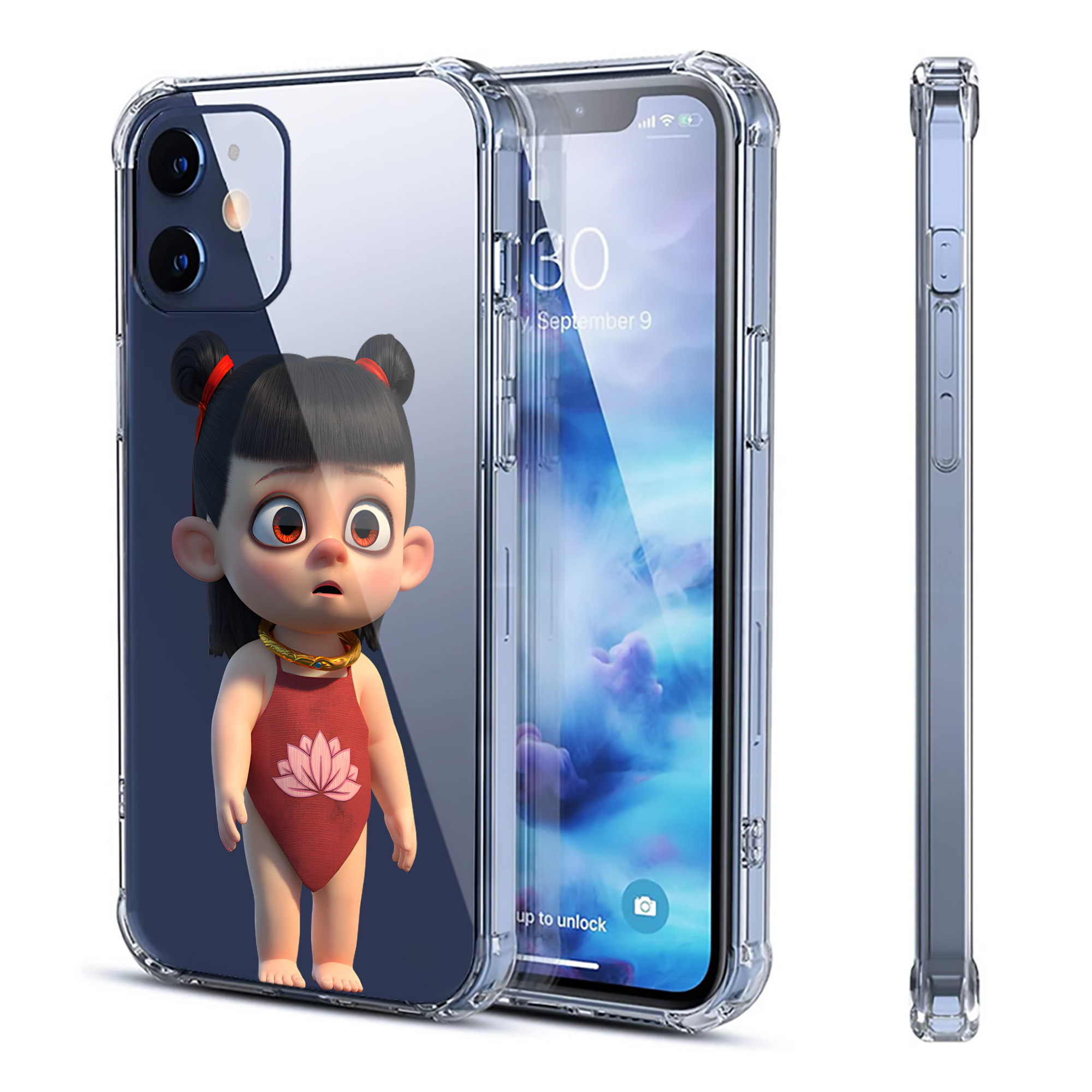 （画像用） Ne Zha 2 ナタ 魔童の大暴れ 【iPhone 12シリーズ対応】透明スマホケース（クリアソフトケース）